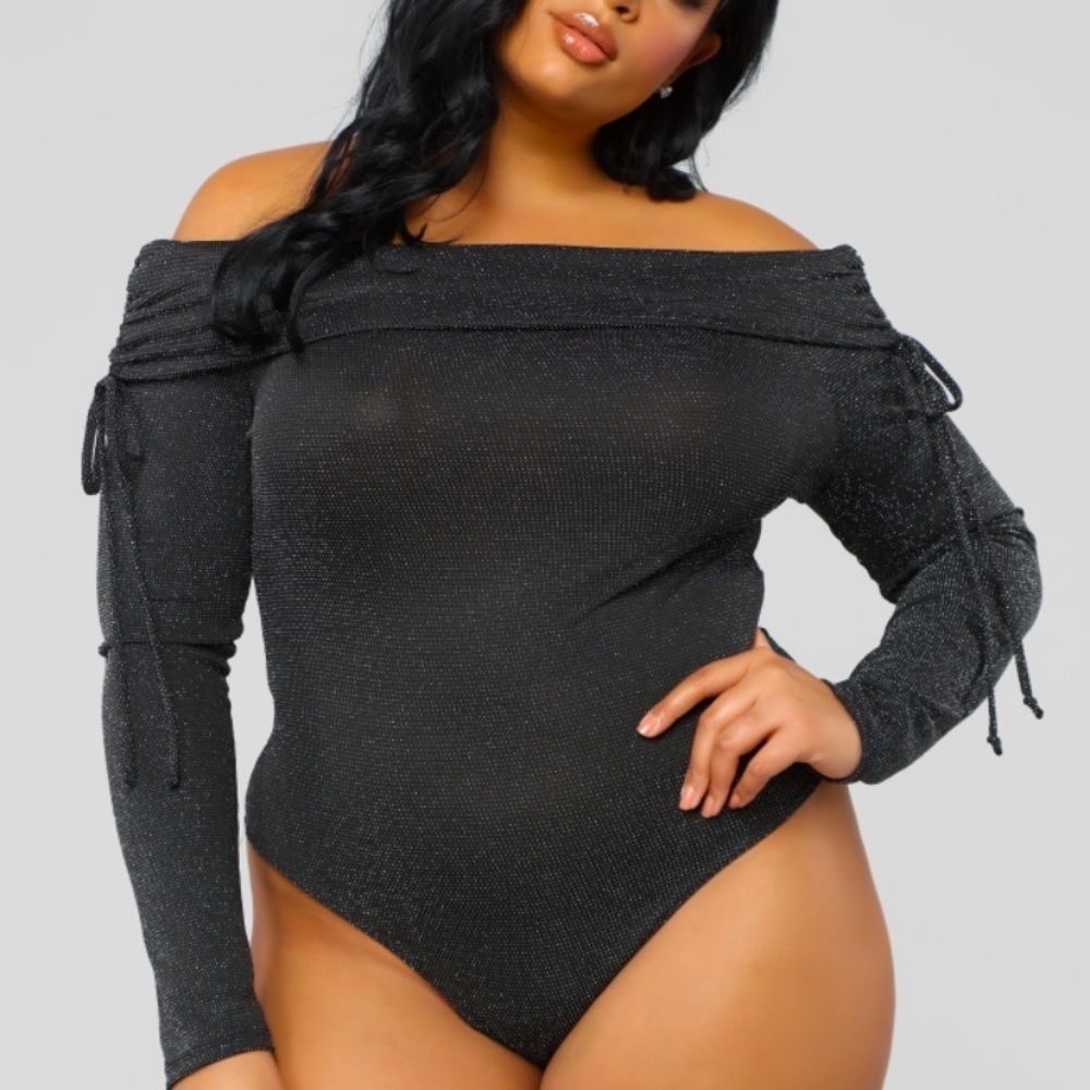 Sparkly Off Shoulder Bodysuit!